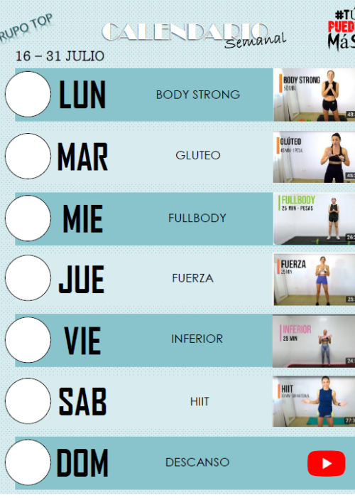 Calendario TOP Julio 2024 2 - Rosa Fitness Trainer